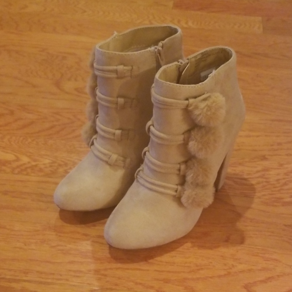 Faux fur booties-never worn
